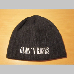 Guns n Roses  čierna pletená čiapka stredne hrubá vo vnútri naviac zateplená, univerzálna veľkosť, materiálové zloženie 100% akryl